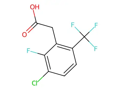 3-Chloro-2-fluoro-6-(trifluoromethyl)phenylacetic acid structure