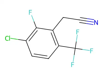 3-Chloro-2-fluoro-6-(trifluoromethyl)phenylacetonitrile structure