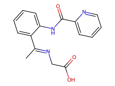 N-[1-[2-(2-Pyridinylcarbonylamino)phenyl]ethylidene]glycine structure
