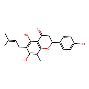 5,7,4'-Trihydroxy-8-methyl-6-prenylflavanone structure