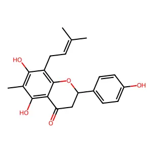 5,7,4'-Trihydroxy-6-methyl-8-prenylflavanone structure