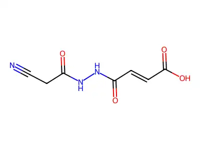 4-(2-(2-Cyanoacetyl)hydrazinyl)-4-oxobut-2-enoic acid structure