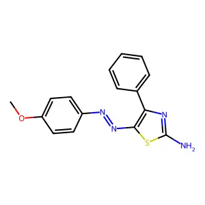 5-[2-(4-Methoxyphenyl)diaz-1-enyl]-4-phenyl-1,3-thiazol-2-amine structure
