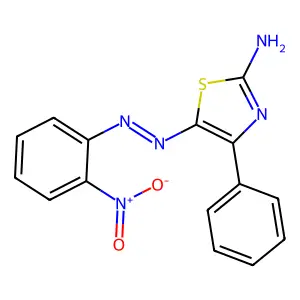 (5Z)-5-[2-(2-Nitrophenyl)hydrazinylidene]-4-phenyl-1,3-thiazol-2(5H)-imine structure