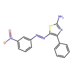 5-[2-(3-Nitrophenyl)hydrazinylidene]-4-phenyl-1,3-thiazol-2(5H)-imine structure