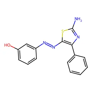 3-[(2-Amino-4-phenyl-1,3-thiazol-5-yl)diazenyl]phenol structure