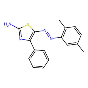 (5E)-5-[2-(2,5-Dimethylphenyl)hydrazinylidene]-4-phenyl-1,3-thiazol-2(5H)-imine structure