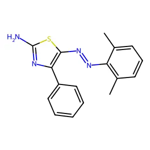 (5E)-5-[2-(2,6-Dimethylphenyl)hydrazinylidene]-4-phenyl-1,3-thiazol-2(5H)-imine structure