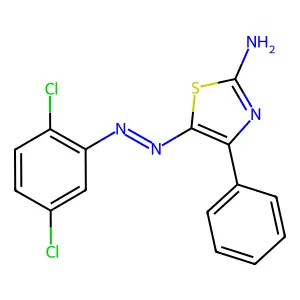 5-[(2,5-Dichlorophenyl)diazenyl]-4-phenyl-1,3-thiazol-2-amine structure