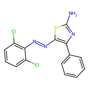 (5Z)-5-[2-(2,6-Dichlorophenyl)hydrazinylidene]-4-phenyl-1,3-thiazol-2(5H)-imine structure