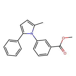 methyl 3-(2-methyl-5-phenyl-1H-pyrrol-1-yl)benzoate structure