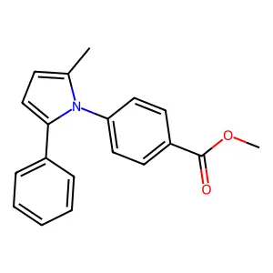 methyl 4-(2-methyl-5-phenyl-1H-pyrrol-1-yl)benzoate structure