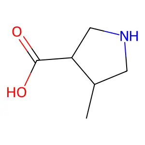 外消旋-(3R,4R)-4-甲基吡咯烷-3-甲酸 structure