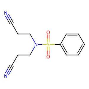 N,N-双(2-氰乙基)苯磺酰胺 structure