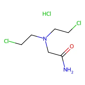Acetamide, 2-(bis(2-chloroethyl)amino)-, hydrochloride (1:1) structure