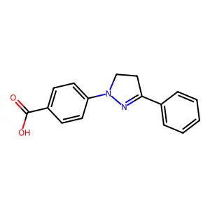 4-(3-Phenyl-4,5-dihydro-pyrazol-1-YL)-benzoic acid structure