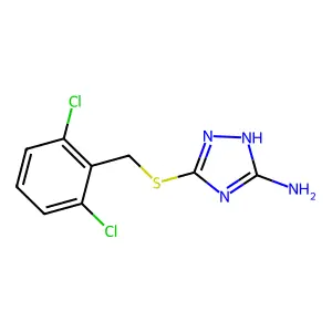 3-[(2,6-dichlorobenzyl)sulfanyl]-1H-1,2,4-triazol-5-amine structure
