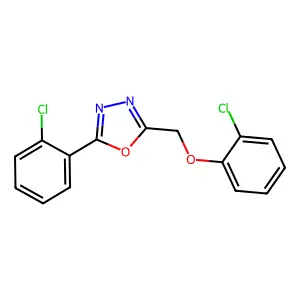 2-[(2-Chlorophenoxy)methyl]-5-(2-chlorophenyl)-1,3,4-oxadiazole structure