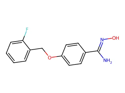 4-[(2-fluorophenyl)methoxy]-N'-hydroxybenzenecarboximidamide structure