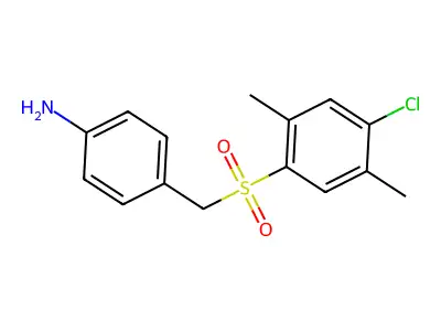 4-[[(4-Chloro-2,5-dimethylphenyl)sulfonyl]methyl]aniline structure