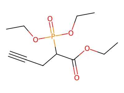 Ethyl 2-(diethoxyphosphoryl)pent-4-ynoate structure