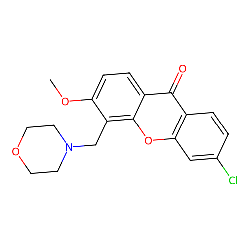6-Chloro-3-methoxy-4-(morpholin-4-ylmethyl)xanthen-9-one structure