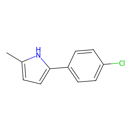 2-(4-chlorophenyl)-5-methyl-1H-pyrrole structure