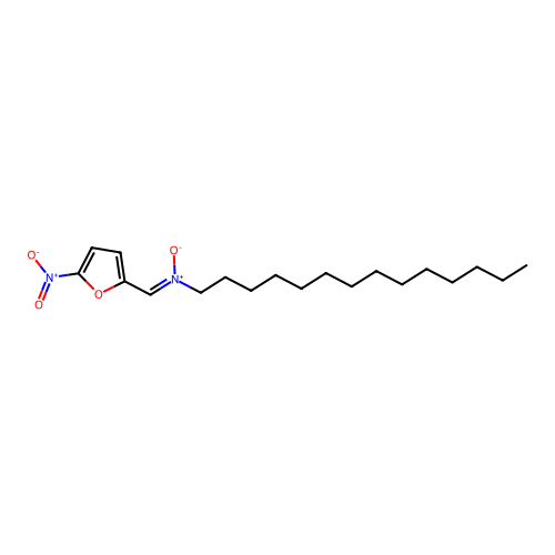 1-(5-nitrofuran-2-yl)-N-tetradecylmethanimine oxide structure