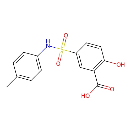2-Hydroxy-5-[(4-methylphenyl)sulfamoyl]benzoic acid structure
