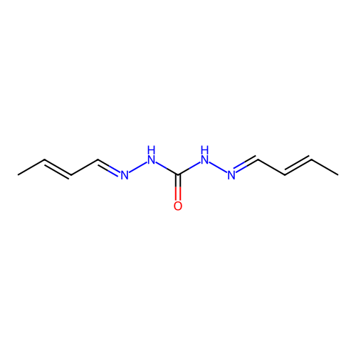 1,3-Bis(but-2-enylideneamino)urea structure