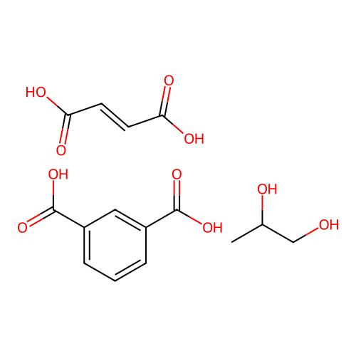 benzene-1,3-dicarboxylic acid;(E)-but-2-enedioic acid;propane-1,2-diol structure
