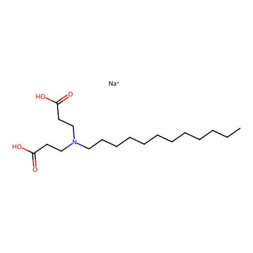 3,3'-(dodecylimino)dipropionic acid, sodium salt structure
