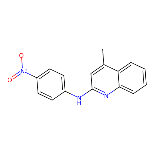 4-methyl-N-(4-nitrophenyl)quinolin-2-amine structure