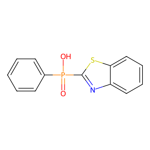 Benzothiazol-2-ylphenylphosphinic acid structure