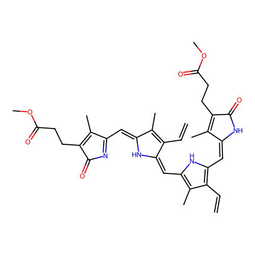 Biliverdin IX gamma dimethyl ester structure