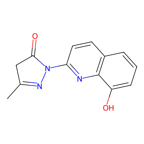 2-(8-hydroxyquinolin-2-yl)-5-methyl-4H-pyrazol-3-one structure
