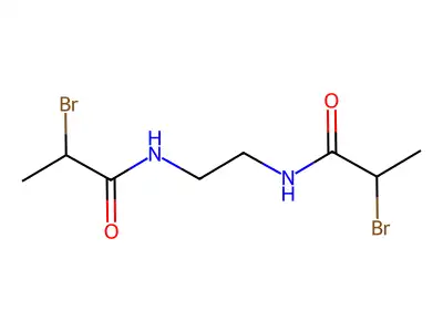 2-Bromo-N-(2-(2-bromo-propionylamino)-ethyl)-propionamide structure