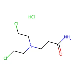 Propionamide, 2-(bis(2-chloroethyl)amino)-, hydrochloride structure