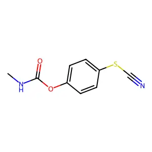 Thiocyanic acid, 4-(((methylamino)carbonyl)oxy)phenyl ester structure