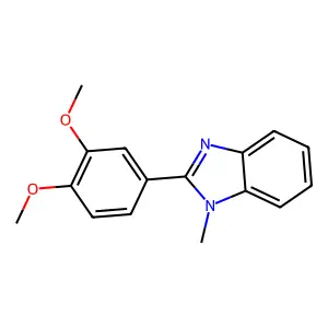 2-(3,4-dimethoxyphenyl)-1-methyl-1H-benzo[d]imidazole structure