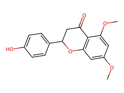 5,7-Dimethoxy-4'-hydroxyflavanone structure