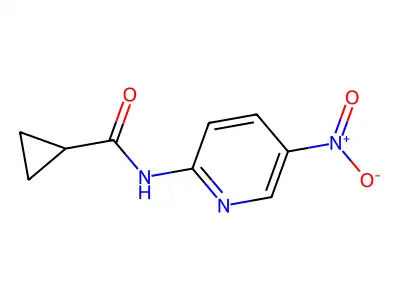 N-(5-nitropyridin-2-yl)cyclopropanecarboxamide structure
