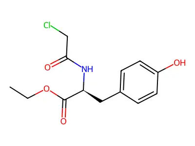 Ethyl 2-[(2-chloroacetyl)amino]-3-(4-hydroxyphenyl)propanoate structure