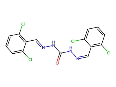 1,3-Bis[(2,6-dichlorophenyl)methylideneamino]urea structure
