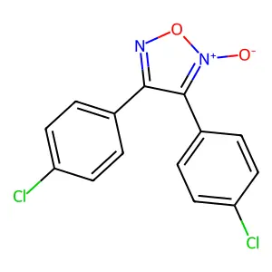 1,2,5-Oxadiazole, 3,4-bis(4-chlorophenyl)-, 2-oxide structure