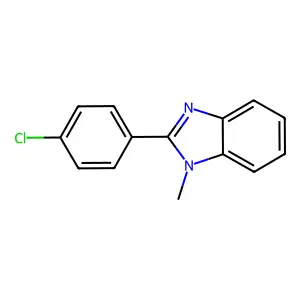 2-(4-chlorophenyl)-1-methyl-1H-1,3-benzodiazole structure