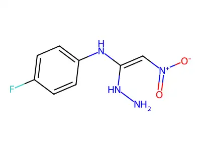 4-fluoro-N-(1-hydrazinyl-2-nitroethenyl)aniline structure