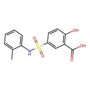 2-Hydroxy-5-(2-toluidinosulfonyl)benzoic acid structure