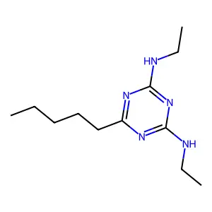 2-N,4-N-diethyl-6-pentyl-1,3,5-triazine-2,4-diamine structure