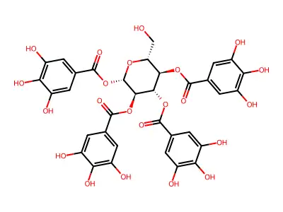 Tetragalloylglucose structure